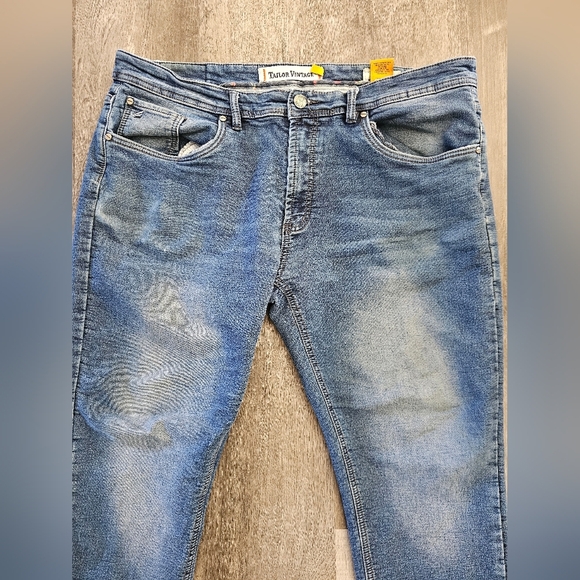 Tailor Vintage Jeans Mens 38X30 Blue Canaan Slim Fit Stretch Denim Comfort Waist - Picture 2 of 9